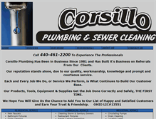 Tablet Screenshot of corsilloplumbing.com